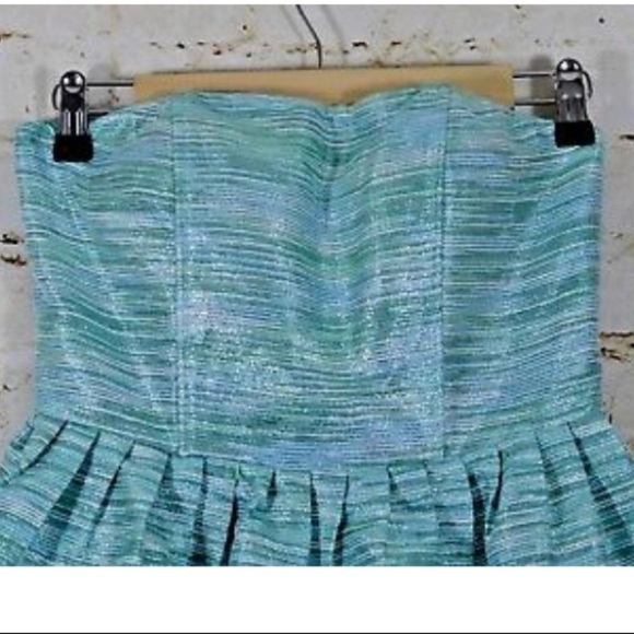 NWT A.Drea Sparkling Mint Strapless Dress! - Picture 2 of 8